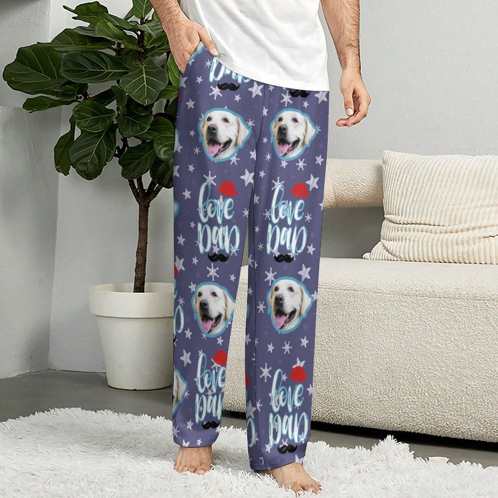 WEPRINTMEPajama PantsPersonalized Pet Pants Face Love Dad Unisex Pajama Pants