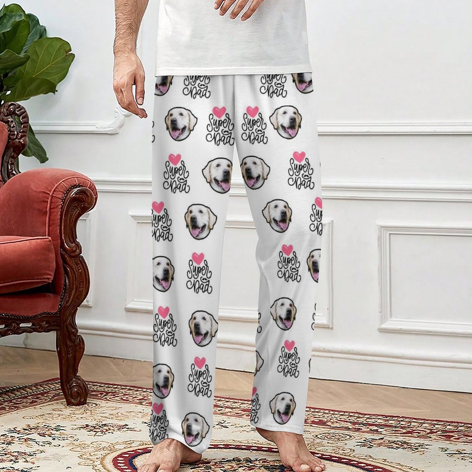 WEPRINTMEPajama PantsPersonalized Pet Pants Face Love Dad Unisex Pajama Pants
