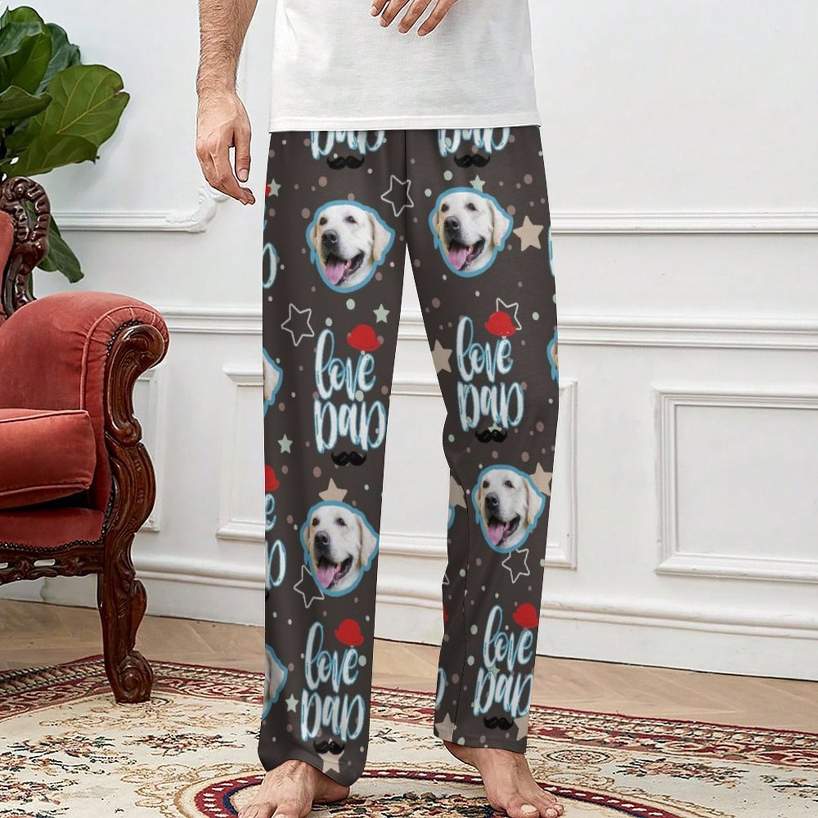 WEPRINTMEPajama PantsPersonalized Pet Pants Face Love Dad Unisex Pajama Pants