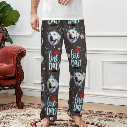 WEPRINTMEPajama PantsPersonalized Pet Pants Face Love Dad Unisex Pajama Pants