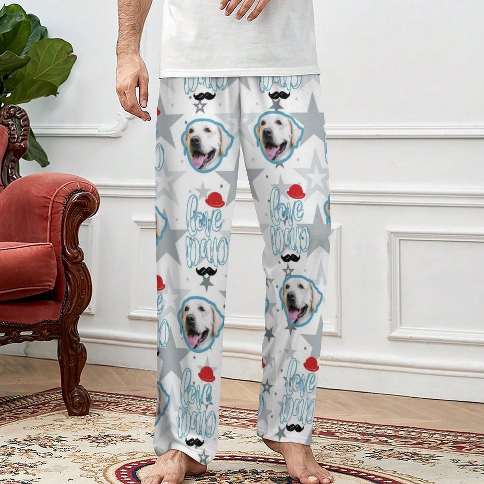 WEPRINTMEPajama PantsPersonalized Pet Pants Face Love Dad Unisex Pajama Pants