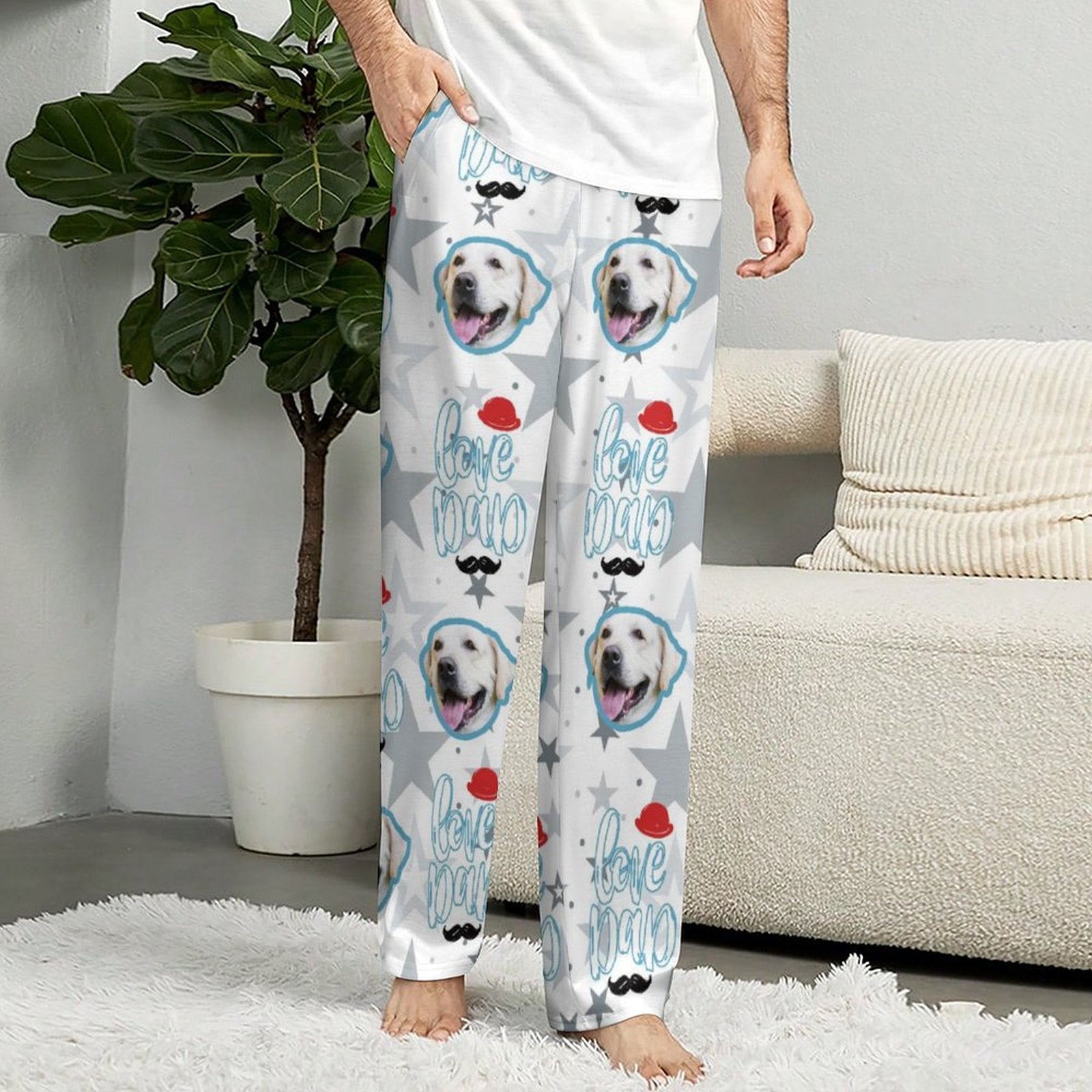 WEPRINTMEPajama PantsPersonalized Pet Pants Face Love Dad Unisex Pajama Pants