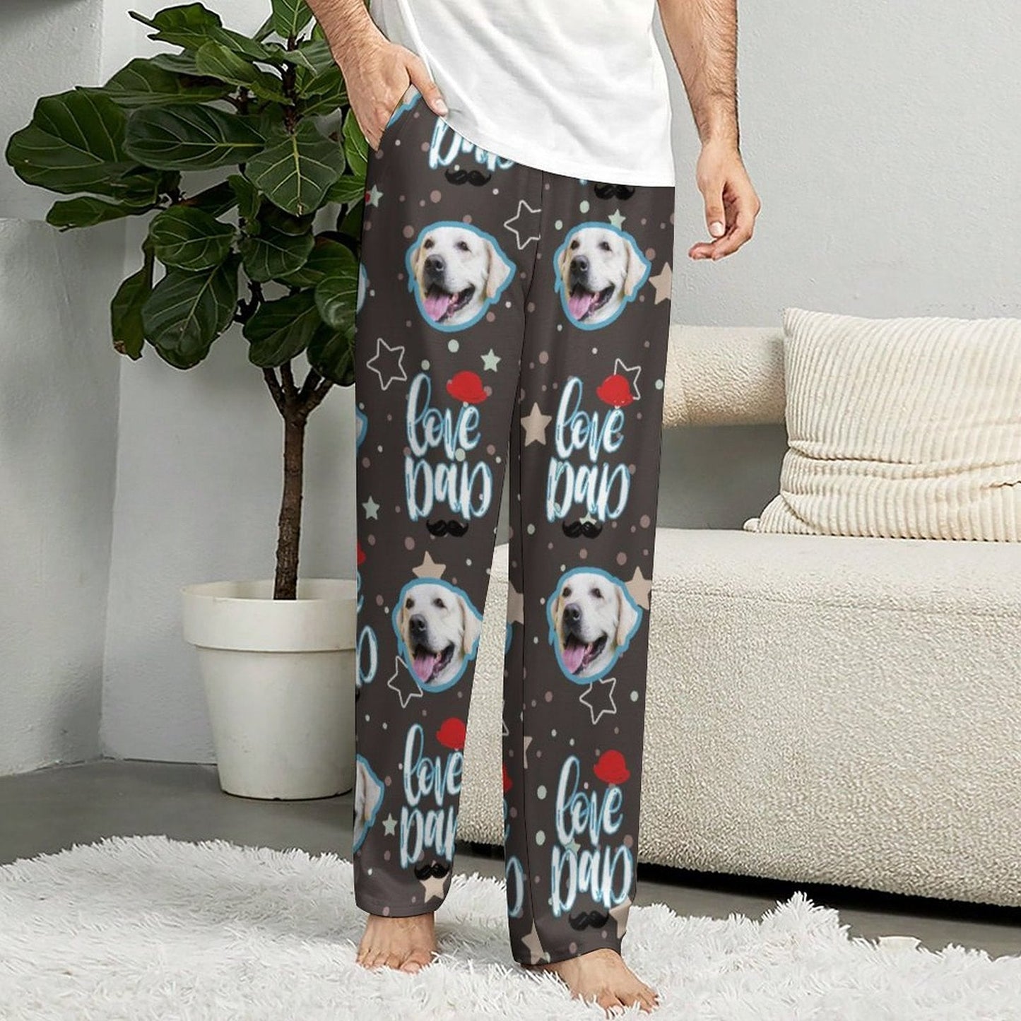 WEPRINTMEPajama PantsPersonalized Pet Pants Face Love Dad Unisex Pajama Pants