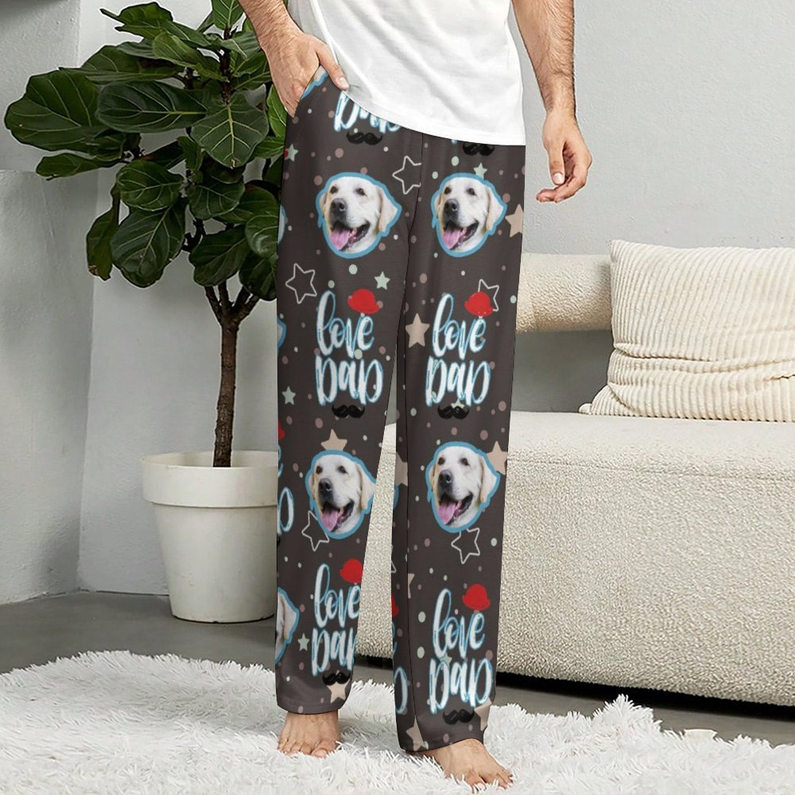 WEPRINTMEPajama PantsPersonalized Pet Pants Face Love Dad Unisex Pajama Pants