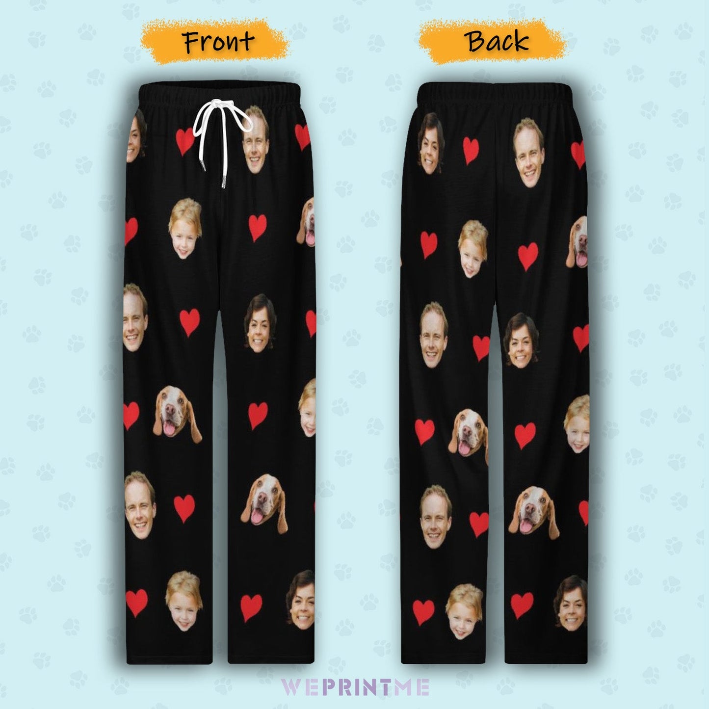 WEPRINTMEPajama PantsPersonalized Pet Pants Love Family Pajama Pants