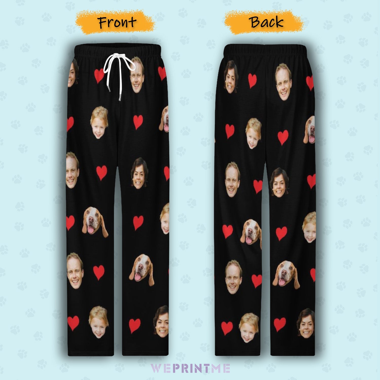 WEPRINTMEPajama PantsPersonalized Pet Pants Love Family Pajama Pants