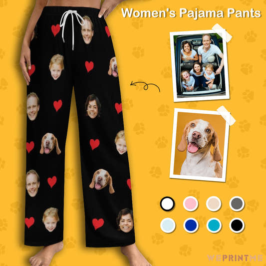 WePrintMePajama PantsPersonalized Pet Pants Love Family Pajama Pants