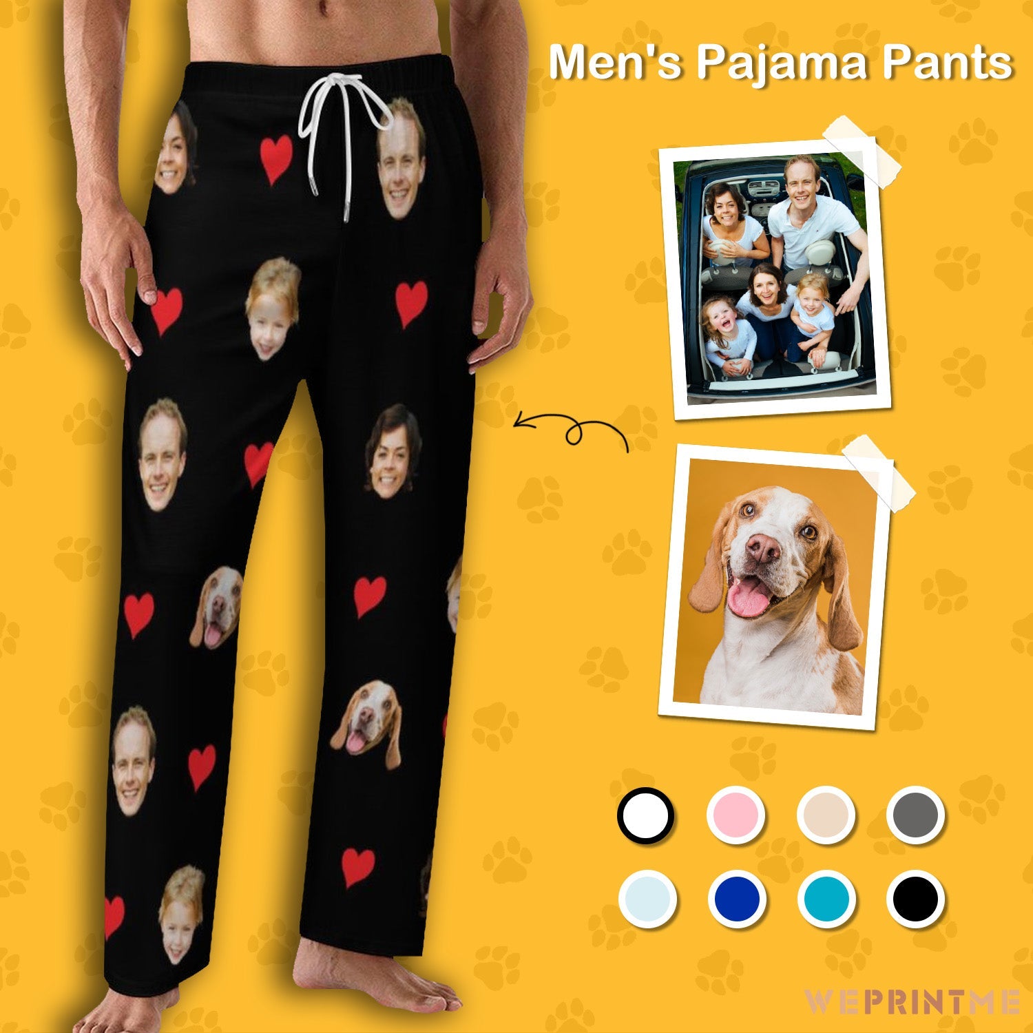WEPRINTMEPajama PantsPersonalized Pet Pants Love Family Pajama Pants