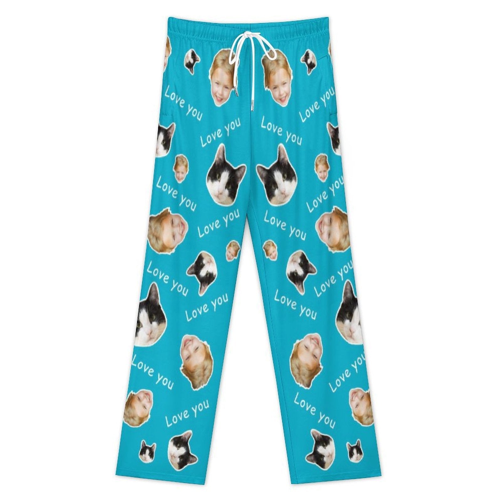 WEPRINTMEPajama PantsPersonalized Pet Pants Love You Face Pajama Pants