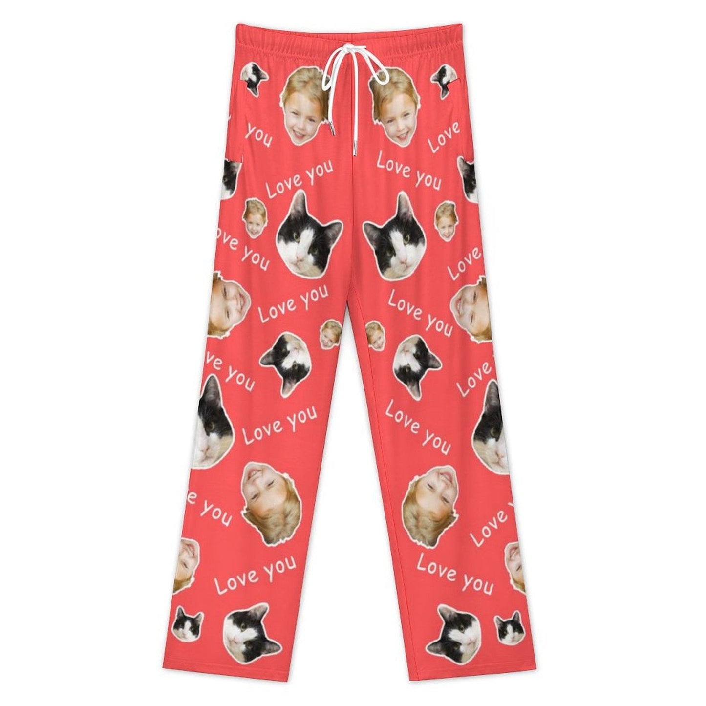 WEPRINTMEPajama PantsPersonalized Pet Pants Love You Face Pajama Pants