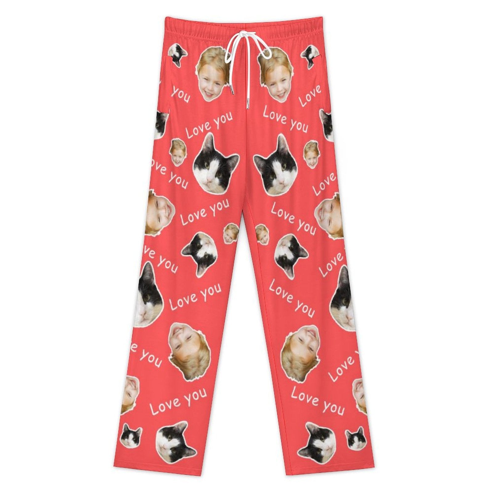 WEPRINTMEPajama PantsPersonalized Pet Pants Love You Face Pajama Pants