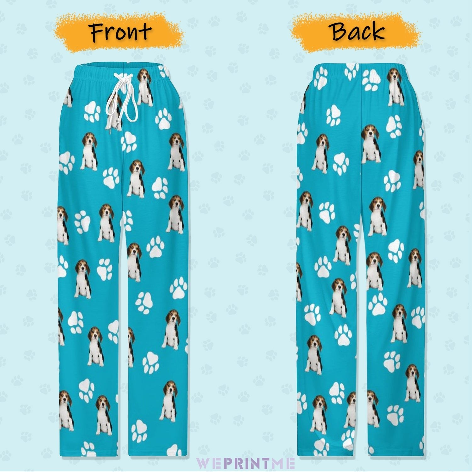 WEPRINTMEPajama PantsPersonalized Pet Pants Lovely Pet and Paws Unisex Pajama Pants