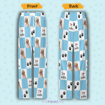 WEPRINTMEPajama PantsPersonalized Pet Pants Plaid and Paws Pajama Pants