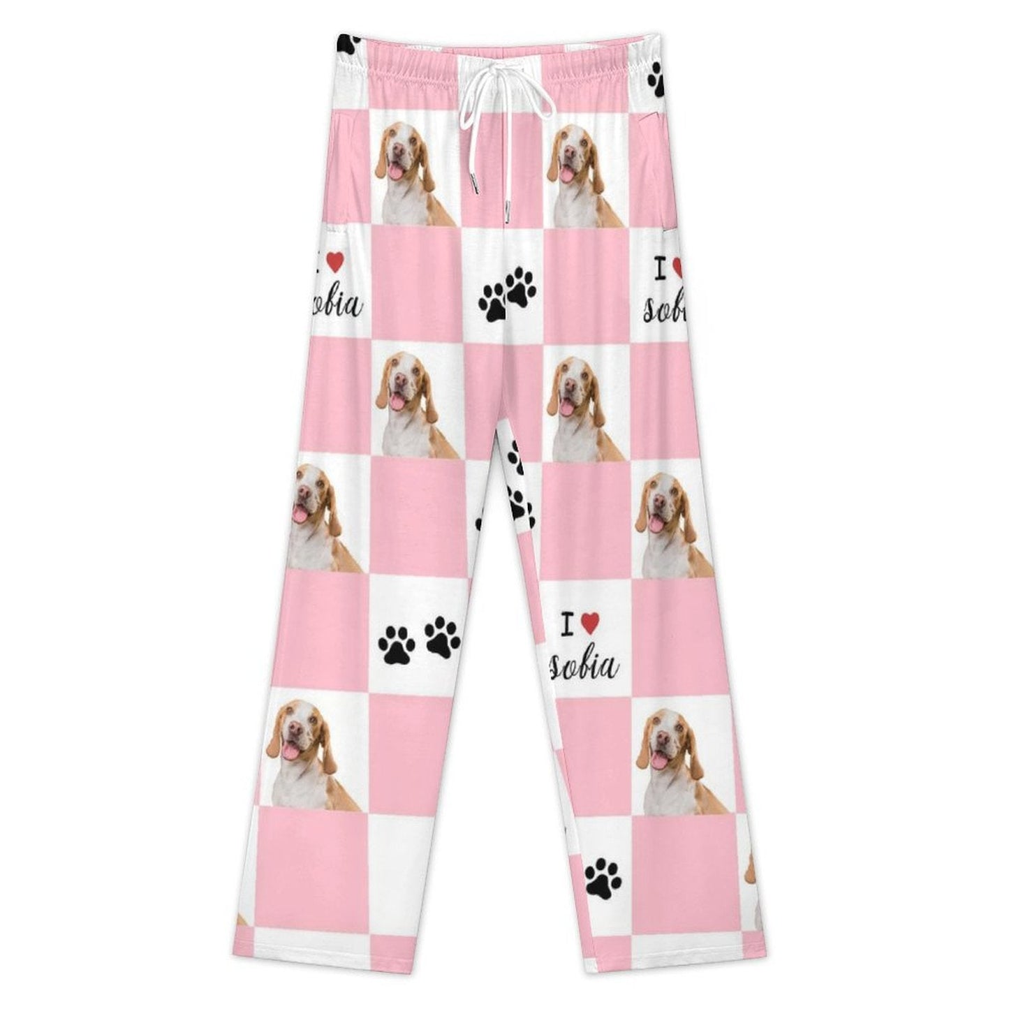 WEPRINTMEPajama PantsPersonalized Pet Pants Plaid and Paws Pajama Pants
