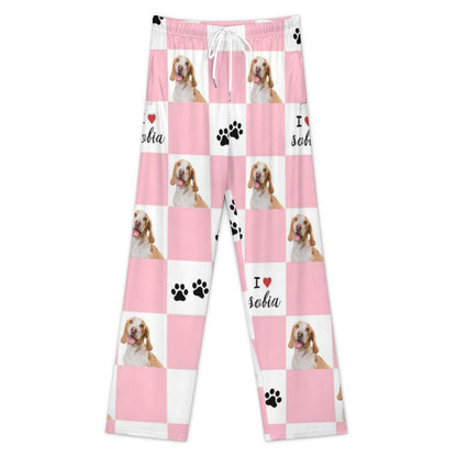 WEPRINTMEPajama PantsPersonalized Pet Pants Plaid and Paws Pajama Pants