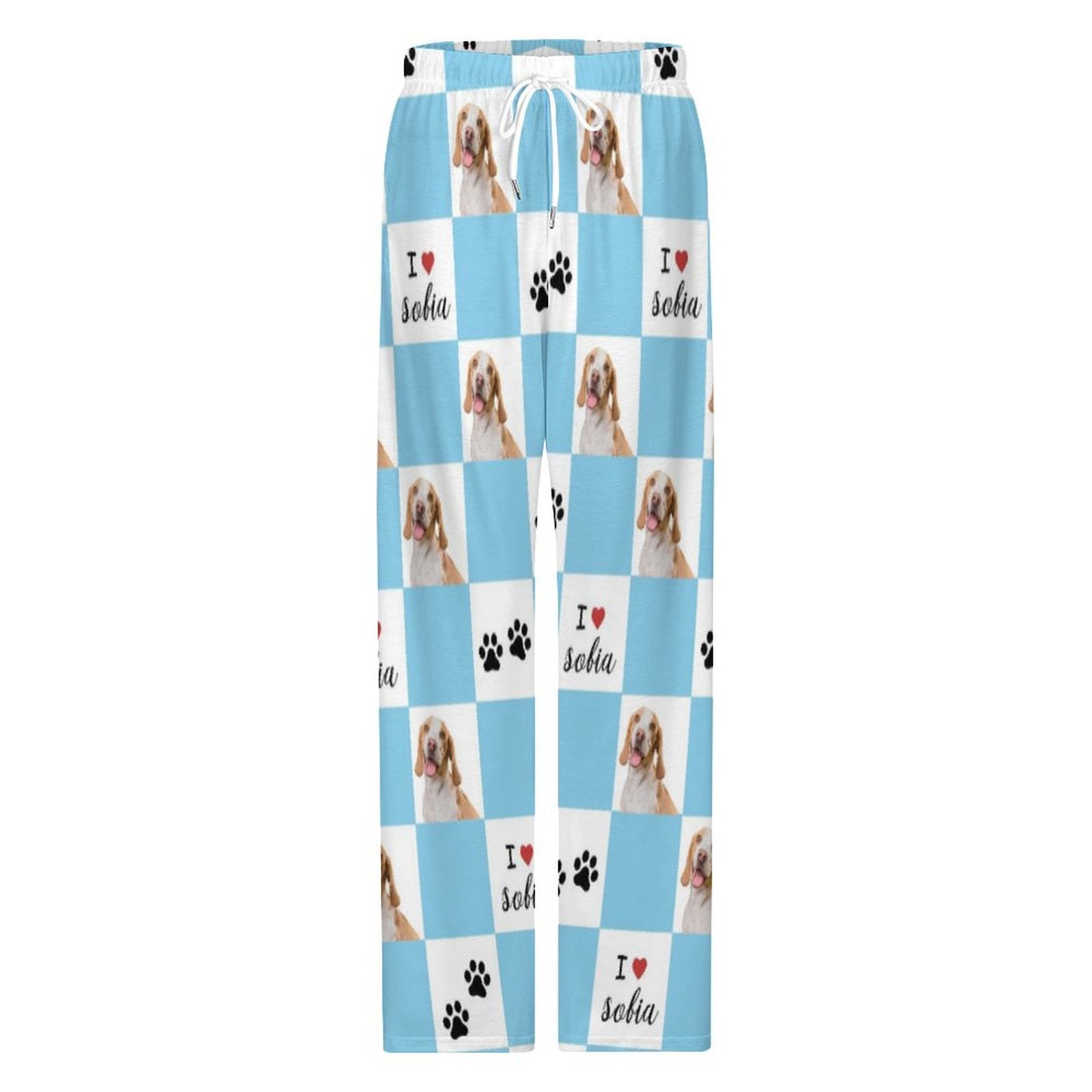 WEPRINTMEPajama PantsPersonalized Pet Pants Plaid and Paws Pajama Pants