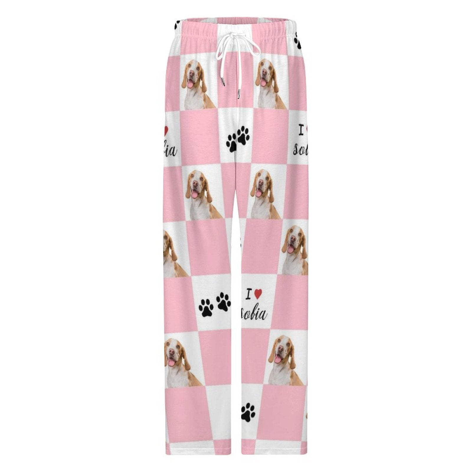 WEPRINTMEPajama PantsPersonalized Pet Pants Plaid and Paws Pajama Pants