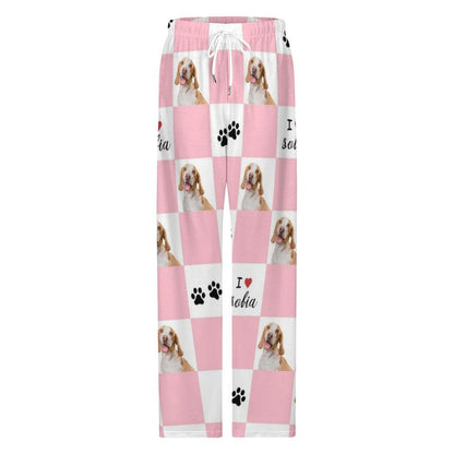 WEPRINTMEPajama PantsPersonalized Pet Pants Plaid and Paws Pajama Pants