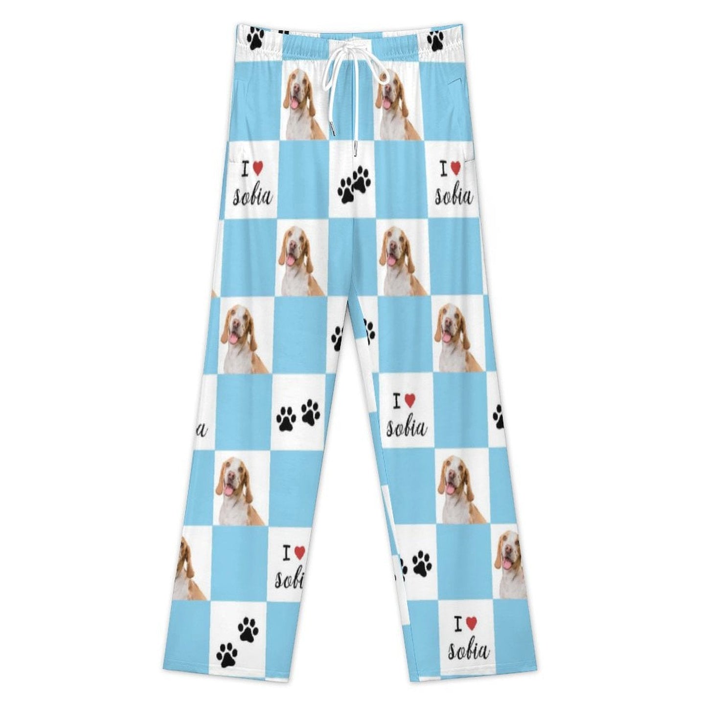 WEPRINTMEPajama PantsPersonalized Pet Pants Plaid and Paws Pajama Pants