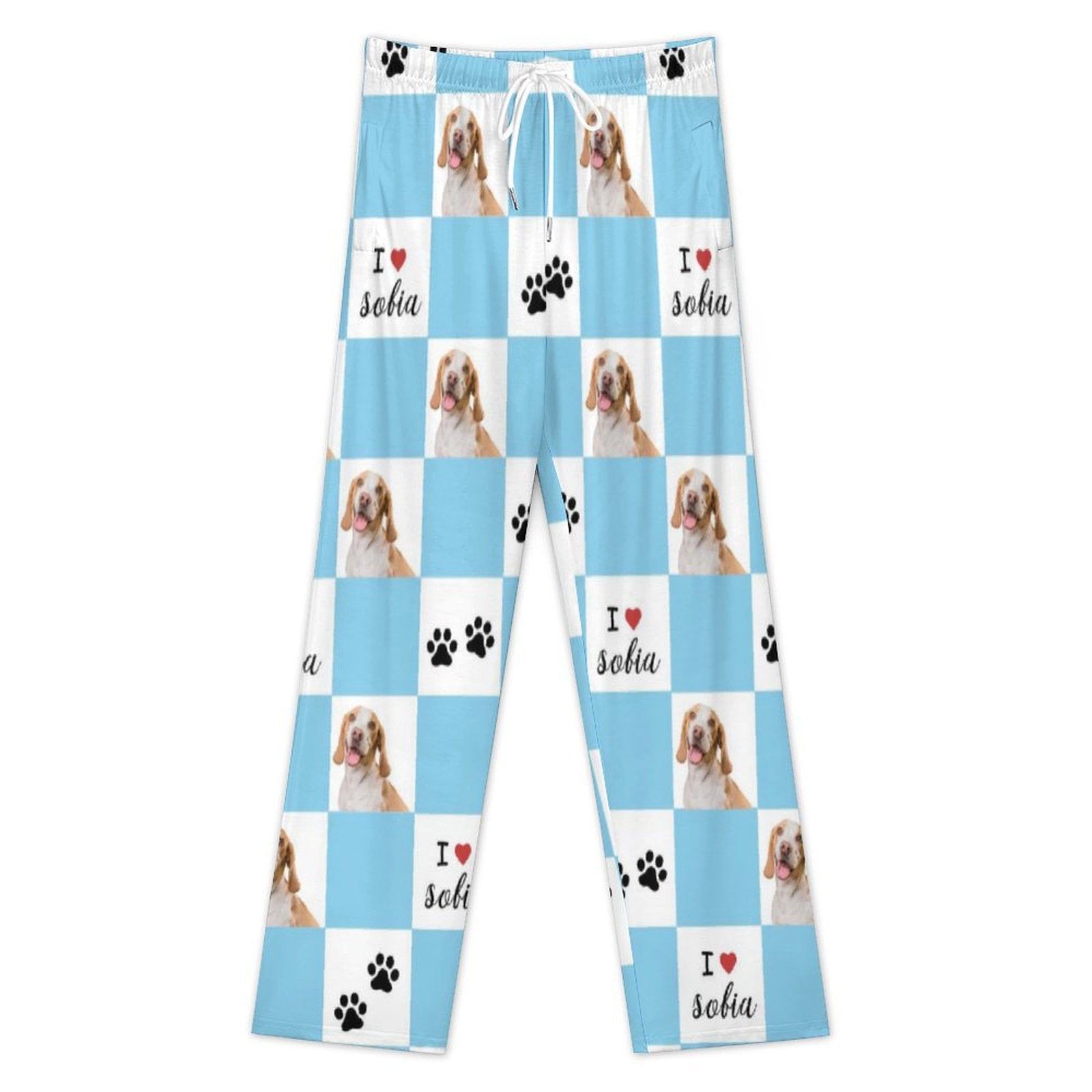 WEPRINTMEPajama PantsPersonalized Pet Pants Plaid and Paws Pajama Pants