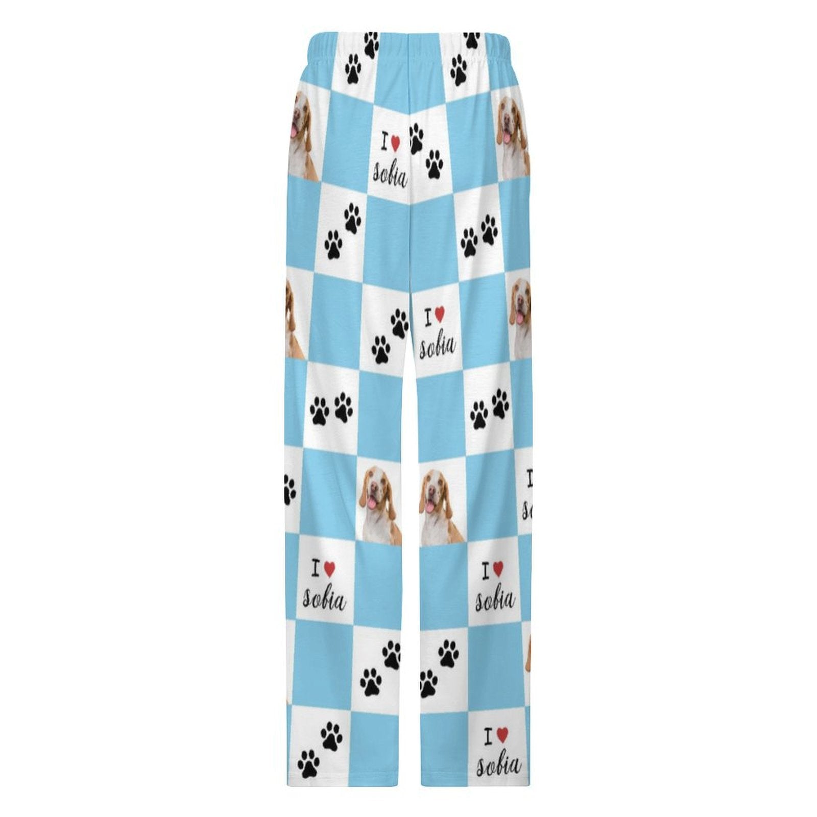 WEPRINTMEPajama PantsPersonalized Pet Pants Plaid and Paws Pajama Pants