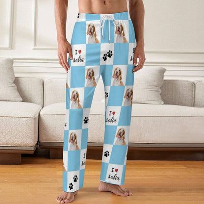 WEPRINTMEPajama PantsPersonalized Pet Pants Plaid and Paws Pajama Pants