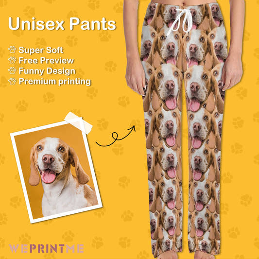 WePrintMePajama PantsPersonalized Pet Pants Seamless Pet Unisex Pajama Pants