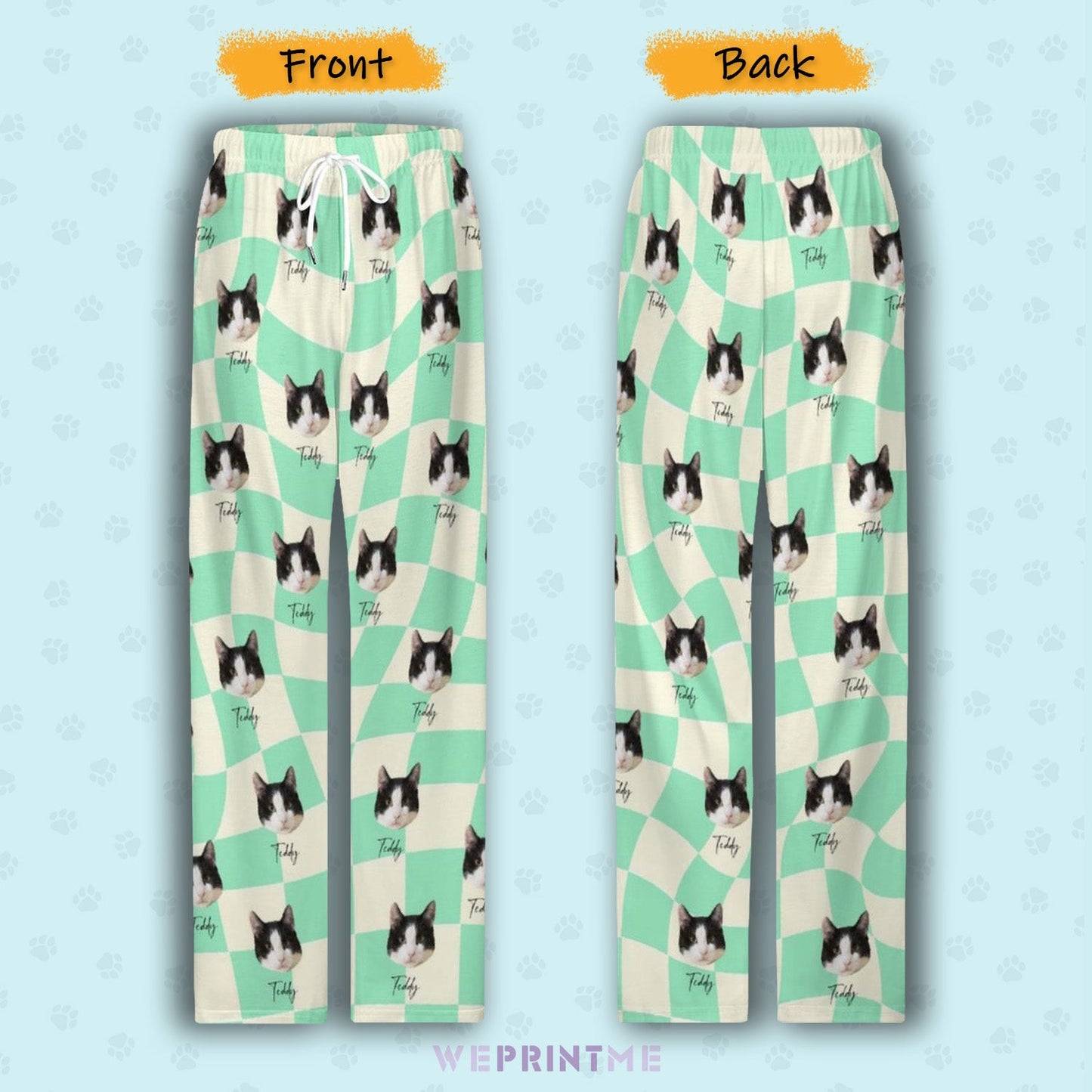 WEPRINTMEPajama PantsPersonalized Pet Pants Twisted plaid Pajama Pants