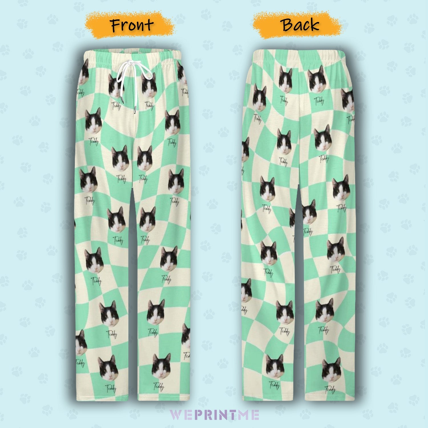 WEPRINTMEPajama PantsPersonalized Pet Pants Twisted plaid Pajama Pants
