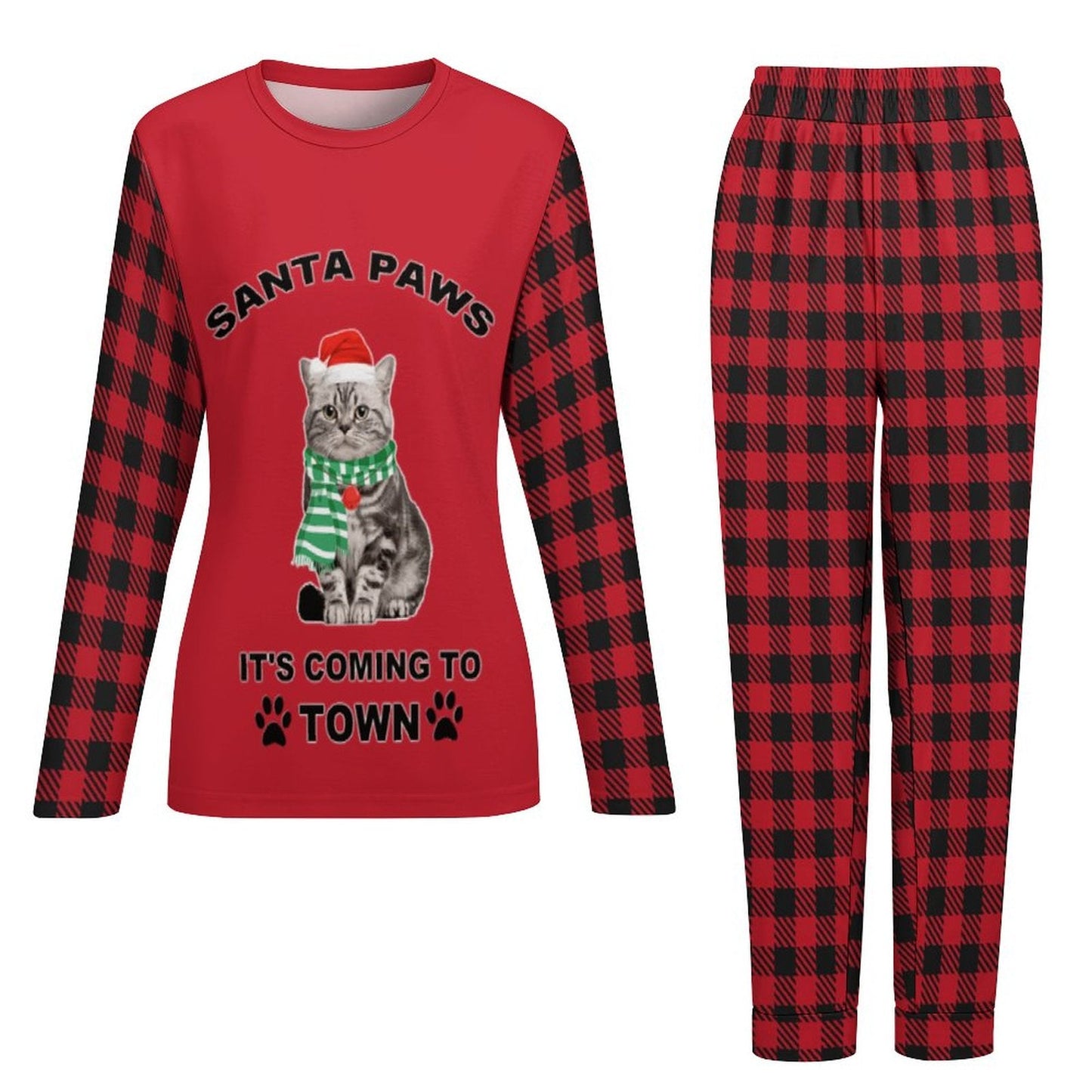 WEPRINTMEPajamasCustom Pet Face Funny Christmas Pajama Set