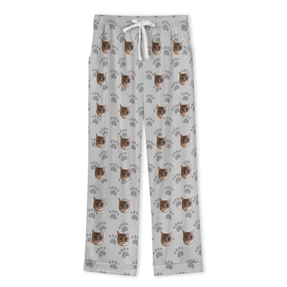 WEPRINTMEPajamasCustom Pet Face Men's Cotton Long Pajama Set
