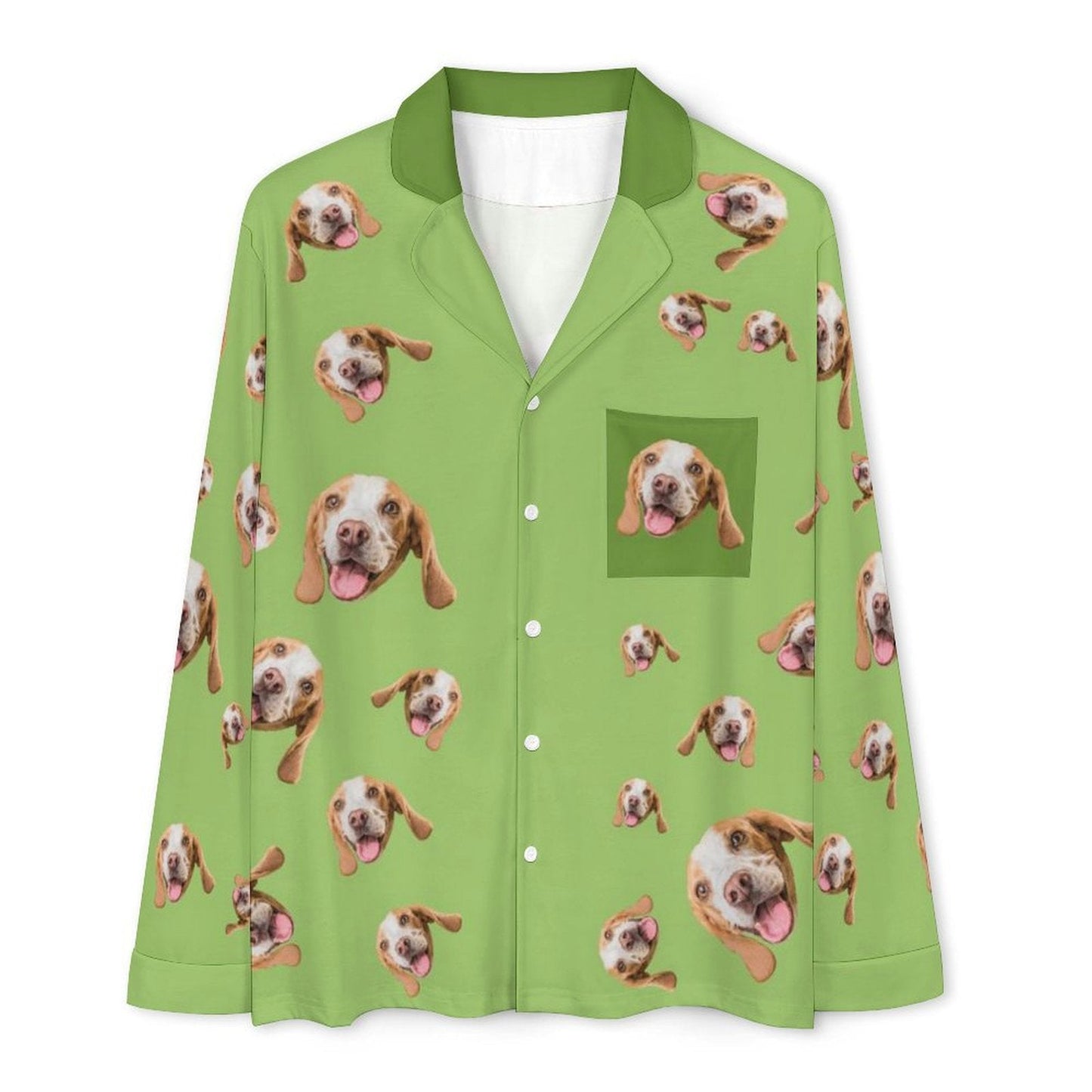 WEPRINTMEPajamasCustom Pet Face Pet Everywhere Men's Cotton Long Pajama Set