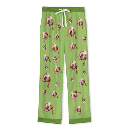 WEPRINTMEPajamasCustom Pet Face Pet Everywhere Men's Cotton Long Pajama Set