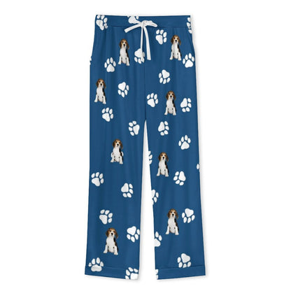 WEPRINTMEPajamasCustom Pet Face Pet Paws Men's Cotton Long Pajama Set