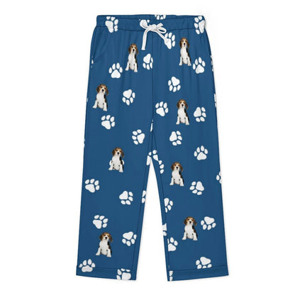 WEPRINTMEPajamasCustom Pet Face Pet Paws Men's Cotton Long Pajama Set