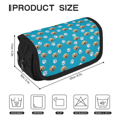 WEPRINTMEPen CaseCustom Pet Face Double Pencil Case