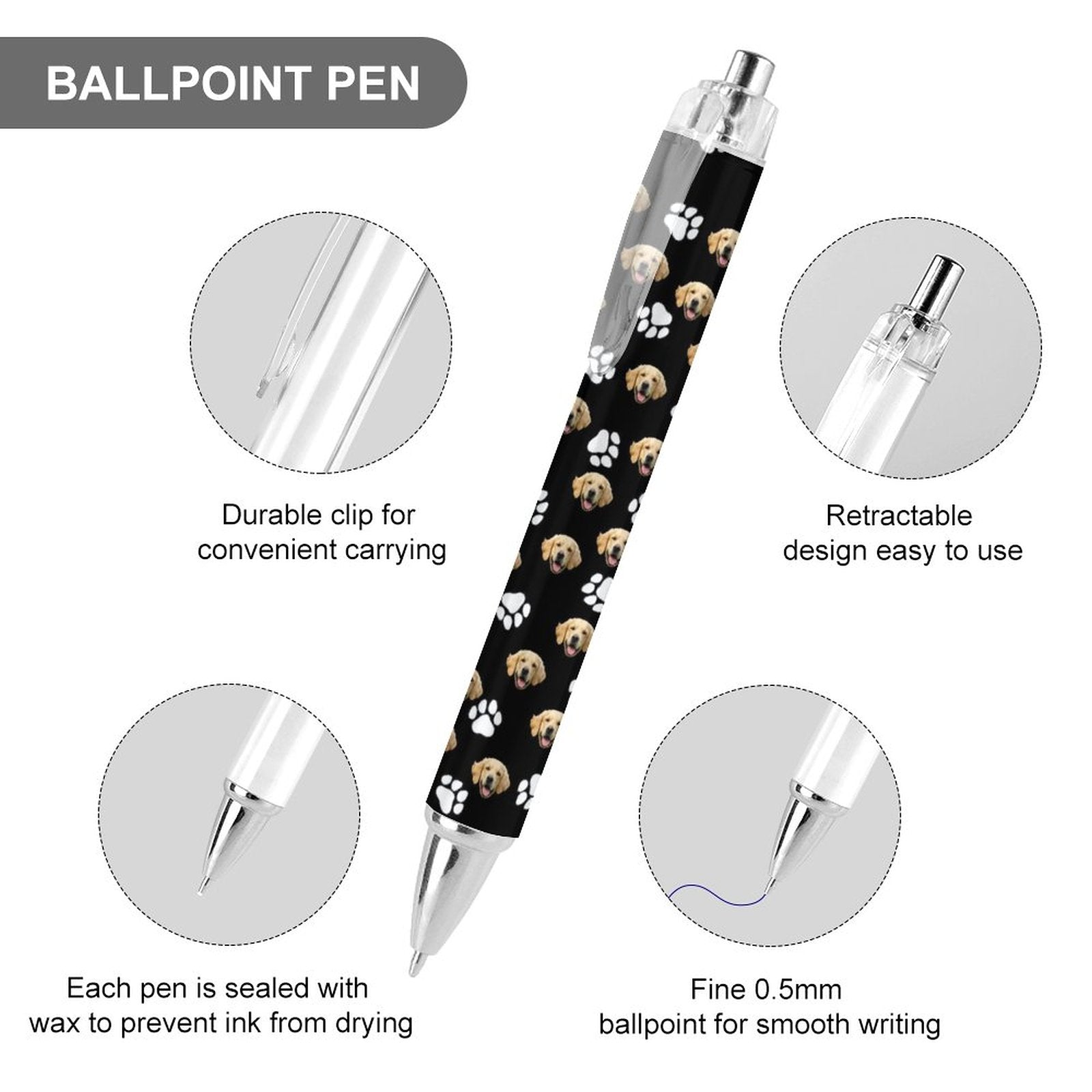 WEPRINTMEPenCustom Pet Face Ballpoint Pen
