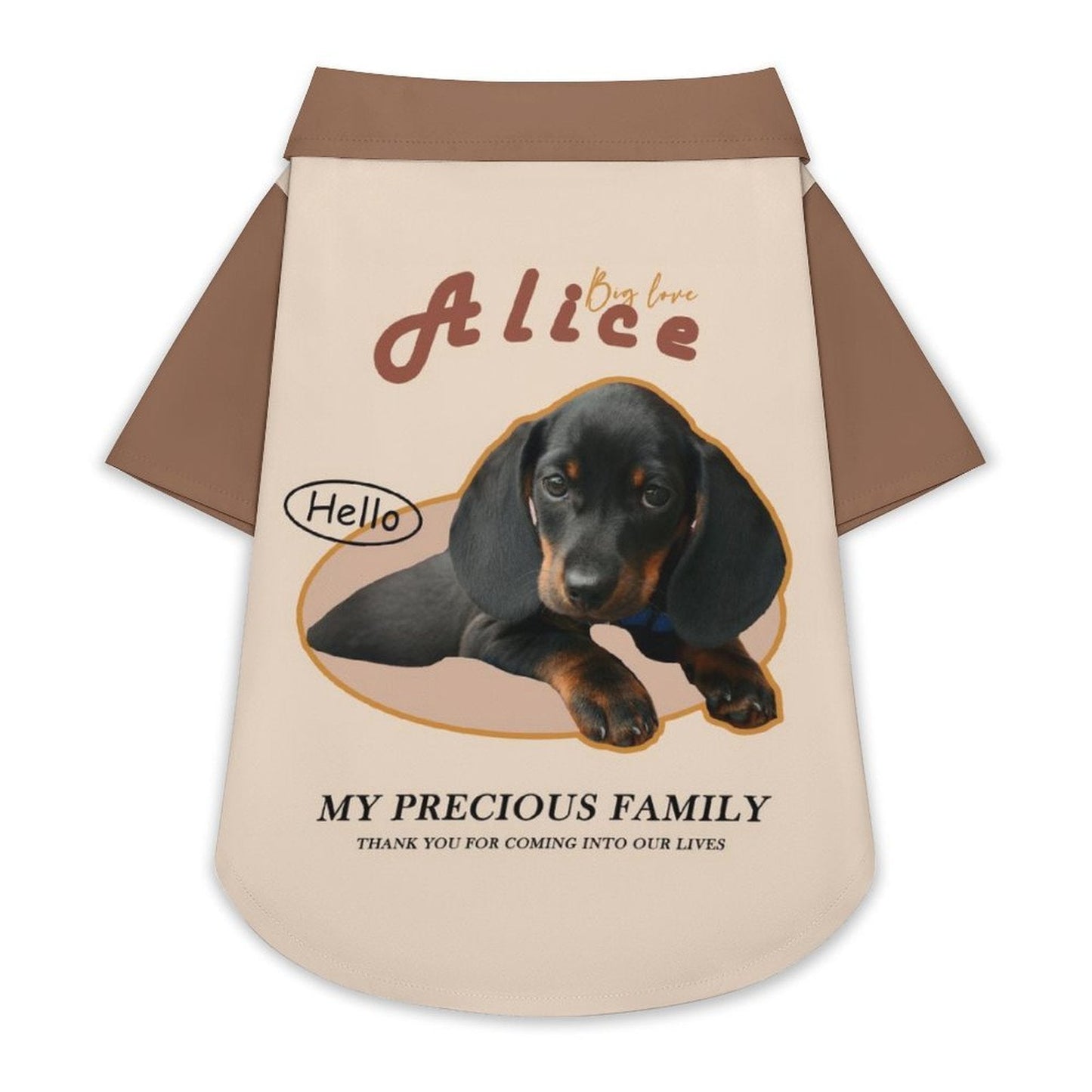 WEPRINTMEPet ClothesCustom Face Pet Shirt Precious Family Pet Costume