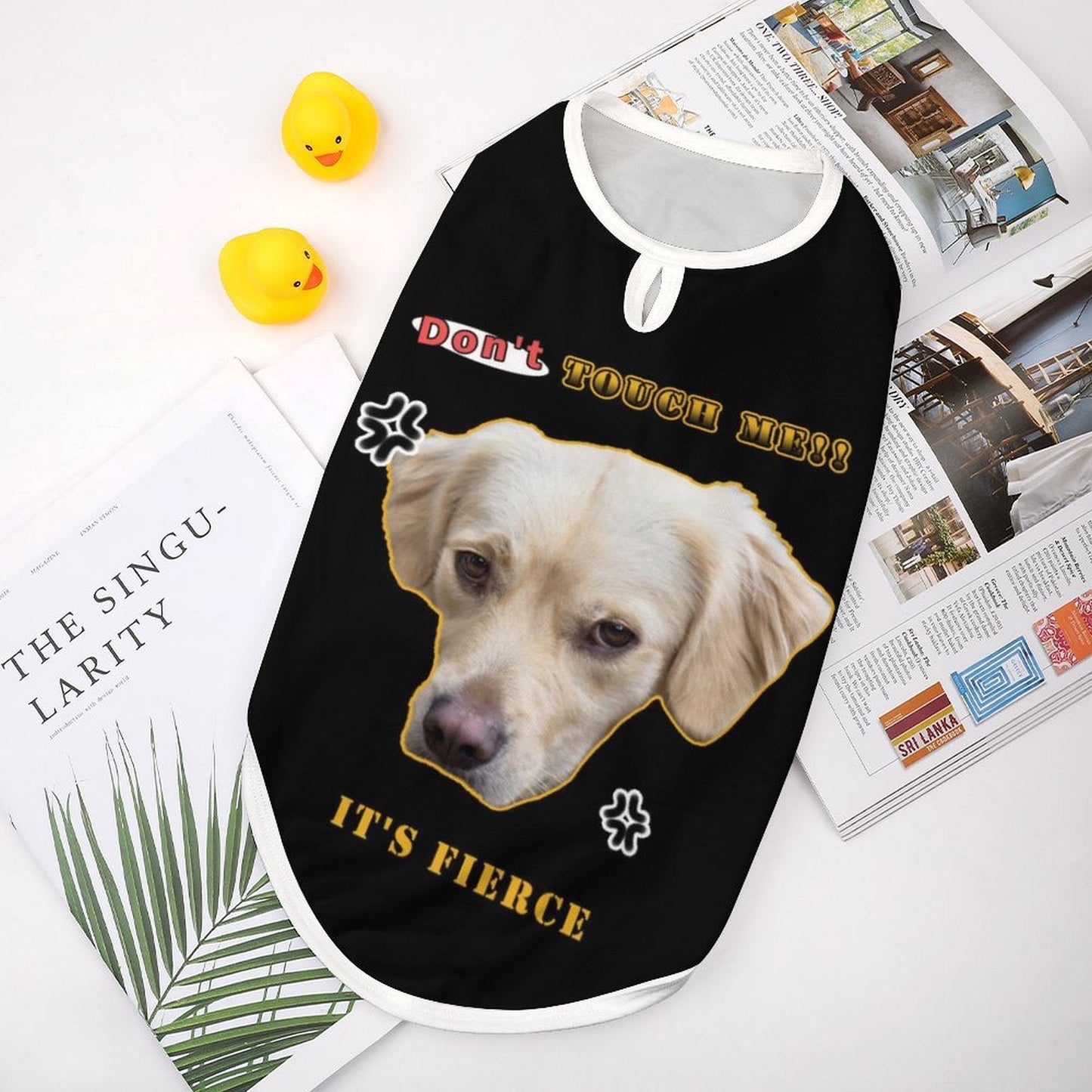 WEPRINTMEPet ClothesCustom Pet Dog Vest Don't Touch Personalized Dog Clothing