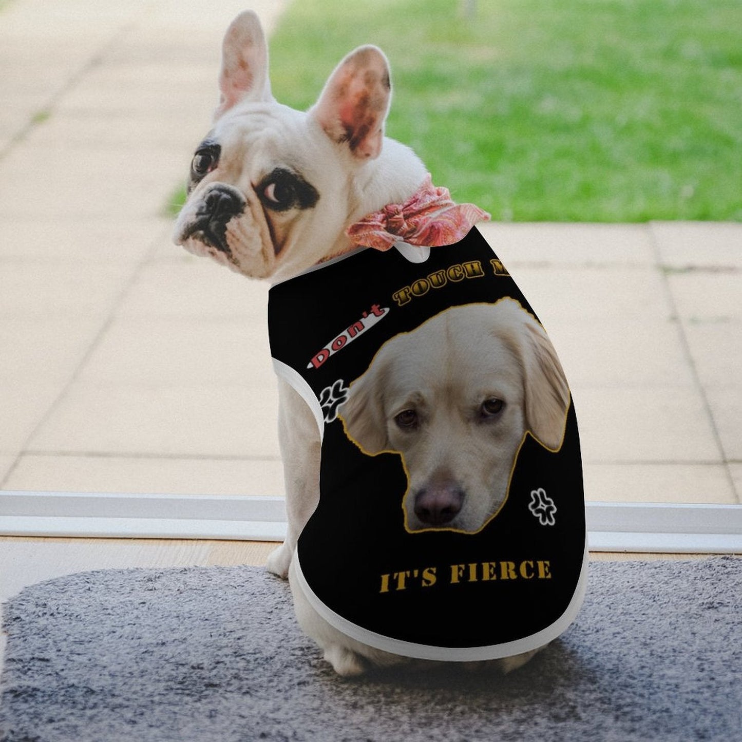 WEPRINTMEPet ClothesCustom Pet Dog Vest Don't Touch Personalized Dog Clothing