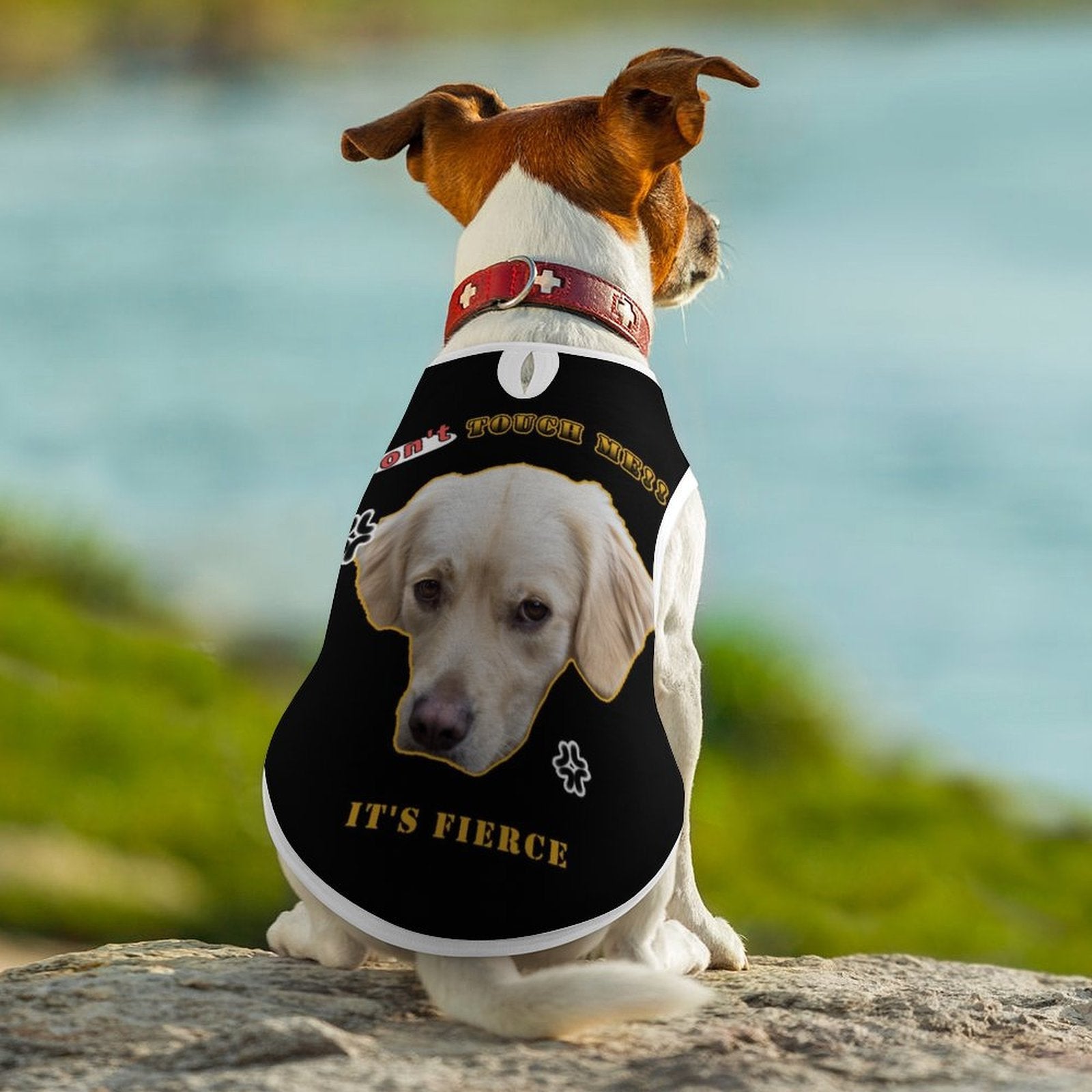 WEPRINTMEPet ClothesCustom Pet Dog Vest Don't Touch Personalized Dog Clothing