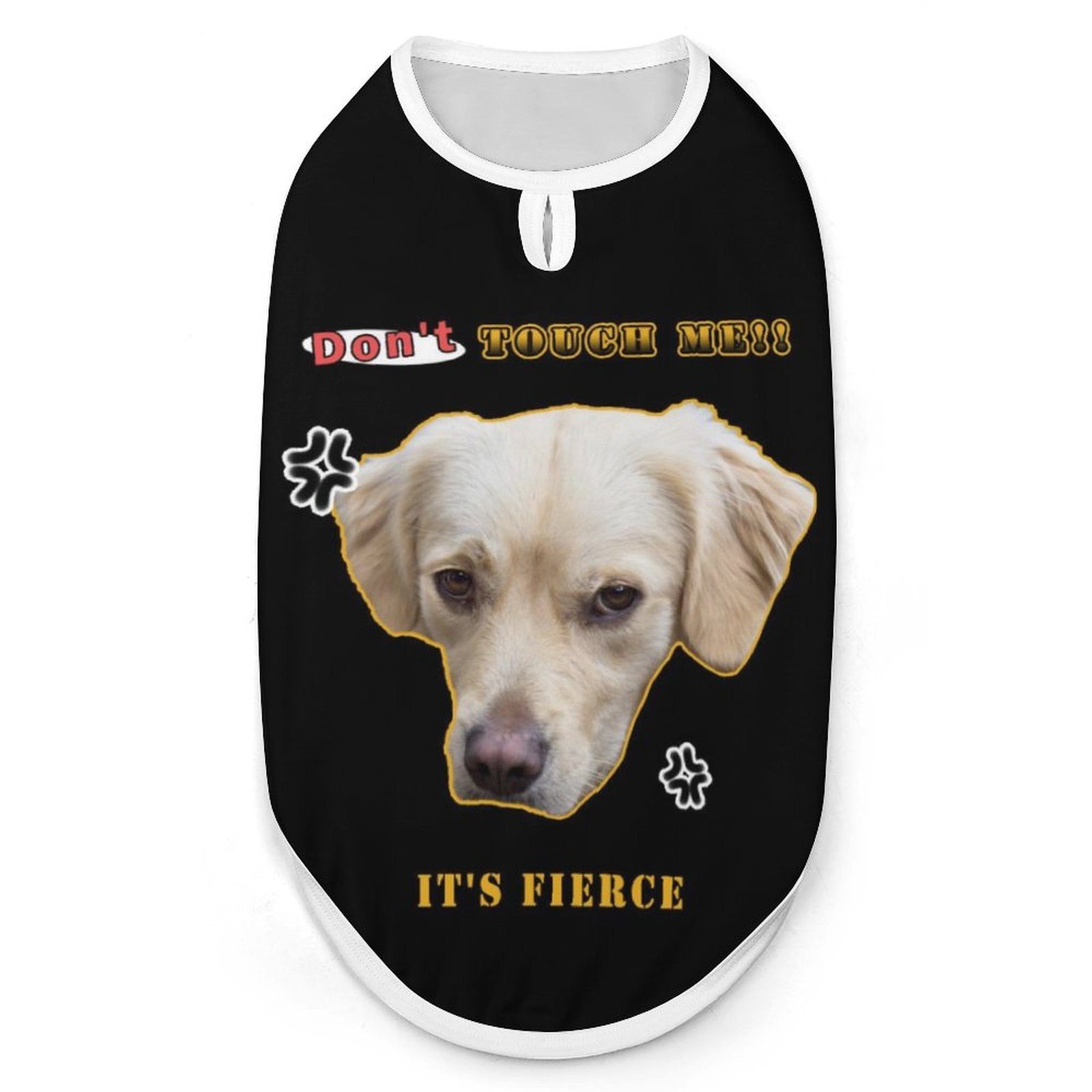 WEPRINTMEPet ClothesCustom Pet Dog Vest Don't Touch Personalized Dog Clothing