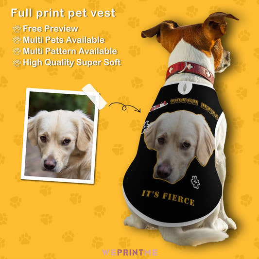 WePrintMePet ClothesCustom Pet Dog Vest Don't Touch Personalized Dog Clothing