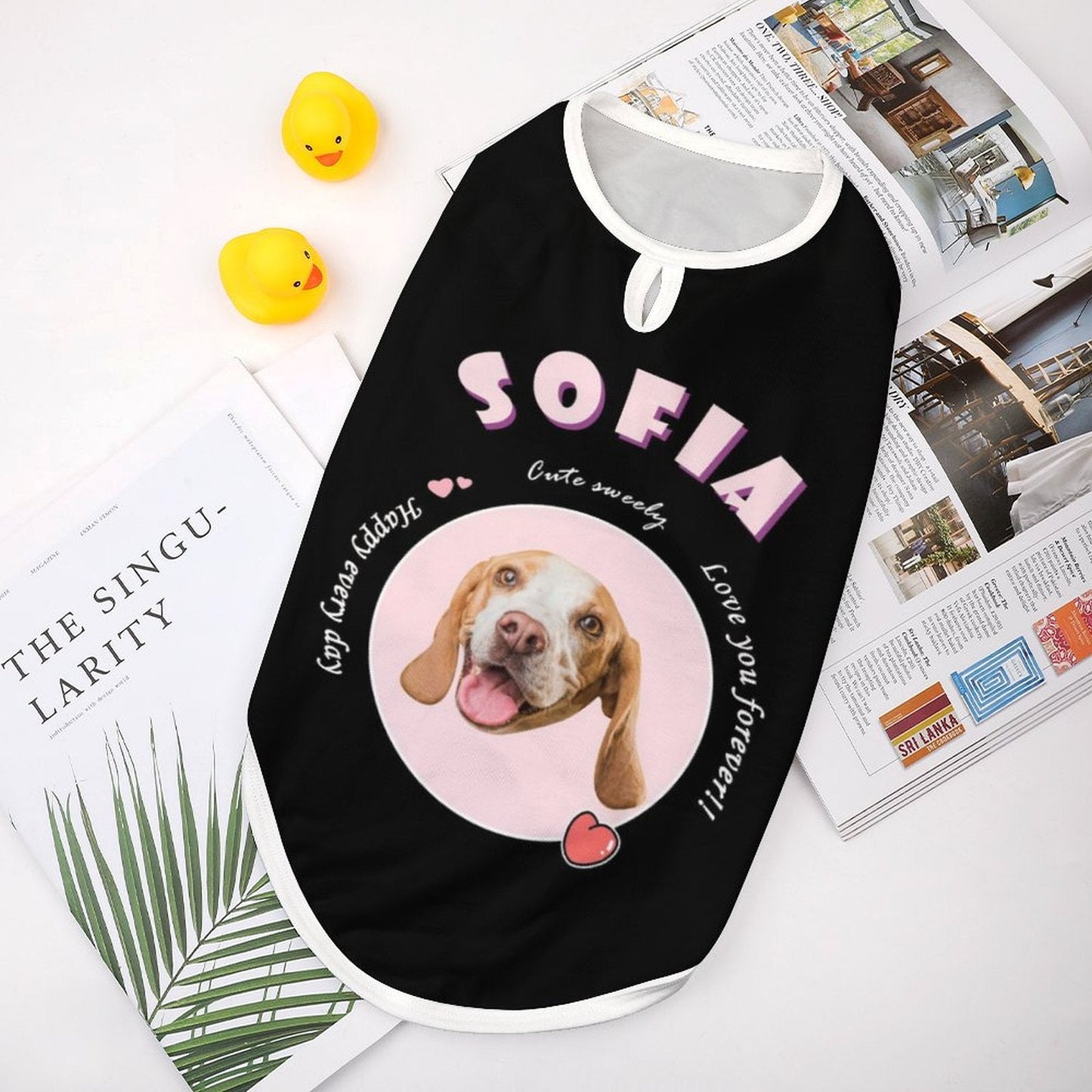 WEPRINTMEPet ClothesCustom Pet Dog Vest Love You Personalized Dog Clothing