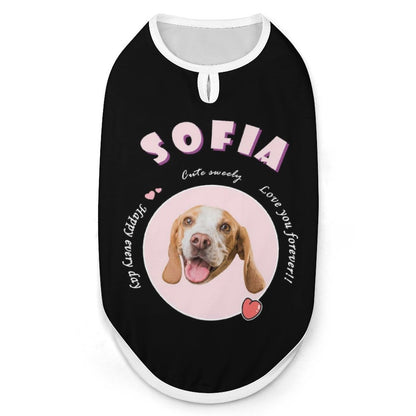 WEPRINTMEPet ClothesCustom Pet Dog Vest Love You Personalized Dog Clothing