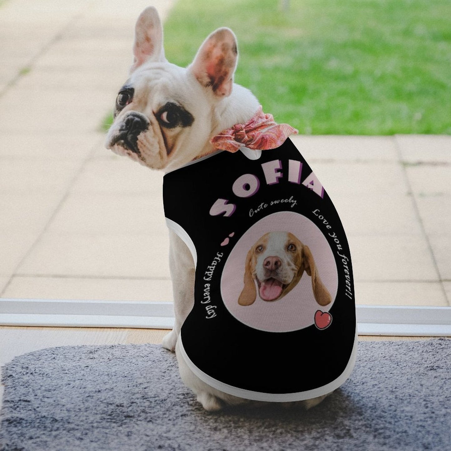 WEPRINTMEPet ClothesCustom Pet Dog Vest Love You Personalized Dog Clothing