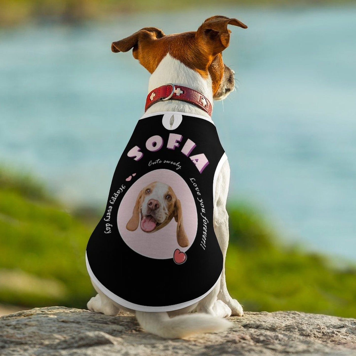 WEPRINTMEPet ClothesCustom Pet Dog Vest Love You Personalized Dog Clothing