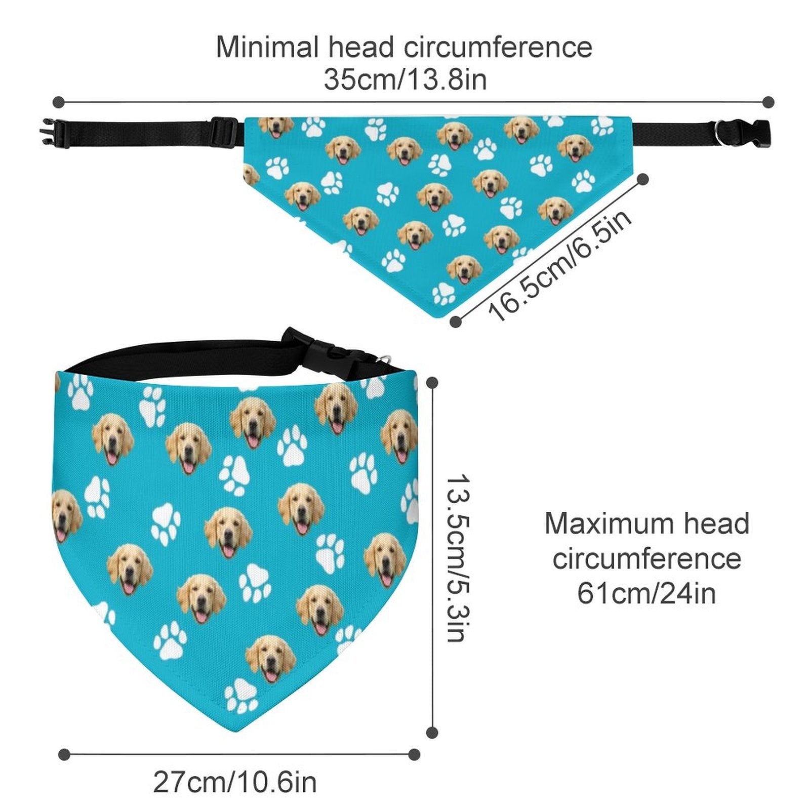 WEPRINTMEPet ScarfCustom Pet Face Pet Scarf