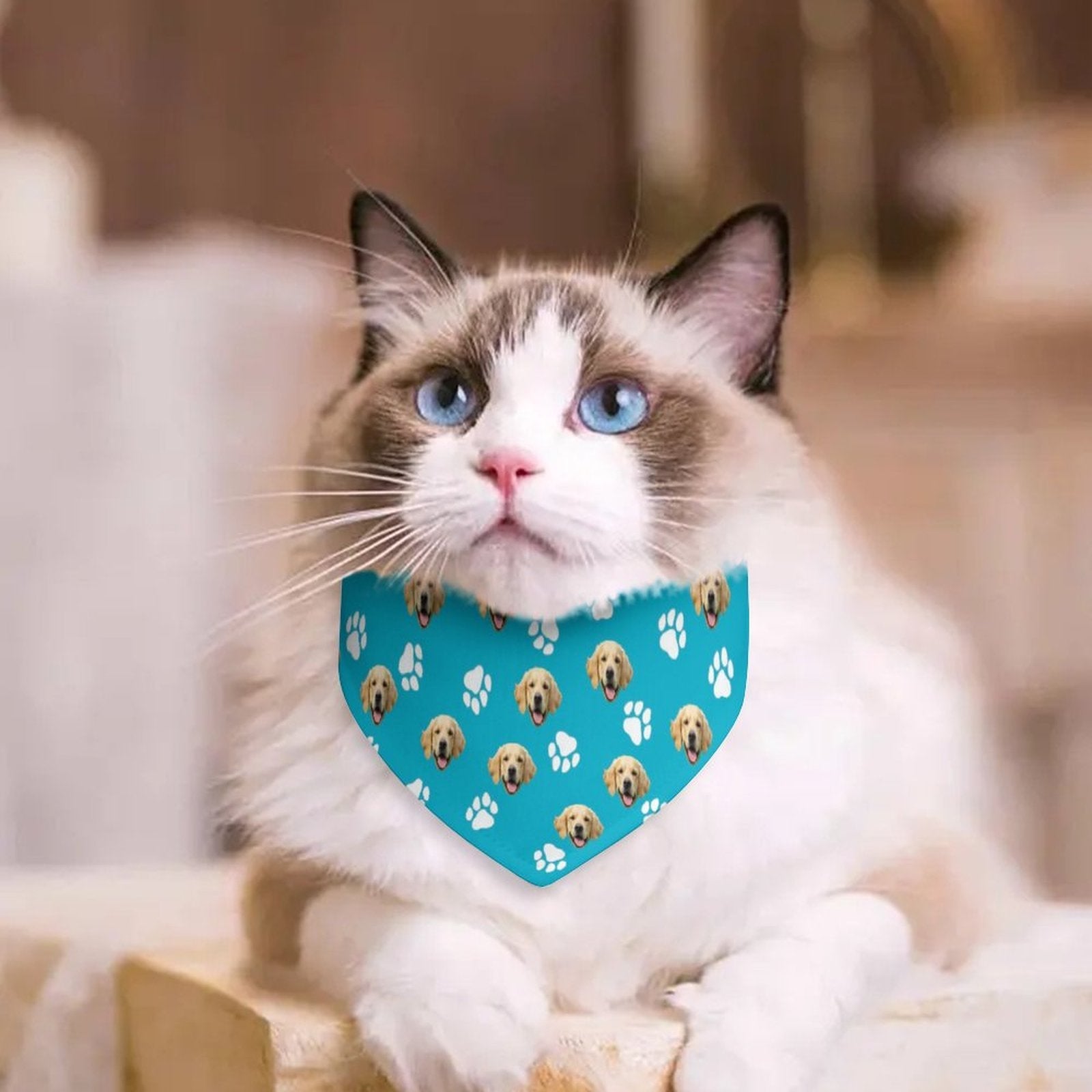 WEPRINTMEPet ScarfCustom Pet Face Pet Scarf