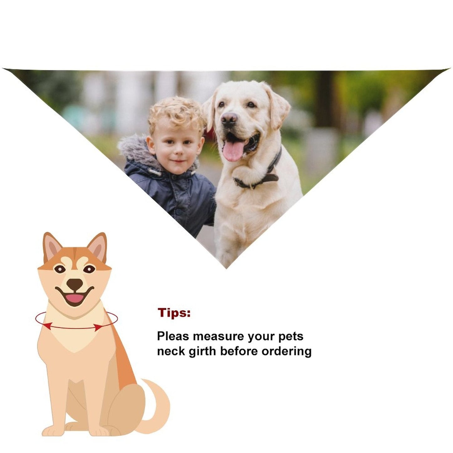 WEPRINTMEPet ScarfCustom Photo Pet Scarf